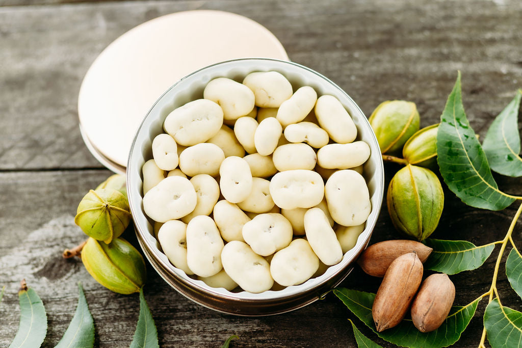 White Chocolate Covered Pecans